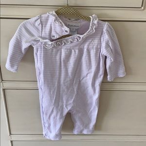 Ralph Lauren light purple and white, one piece, 3M